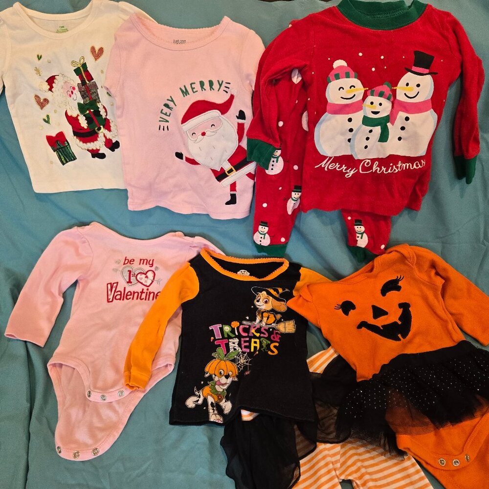 Infant/Toddler Girls Holiday Themed Bundle Size 6-18 Months